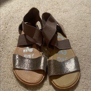 Kids Brown and Silver Sandals